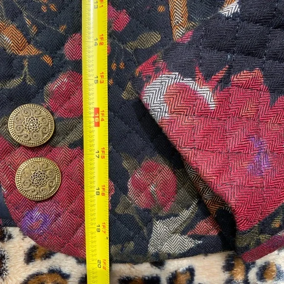 Vintage floral quilted crop blazer - Picture 4 of 4